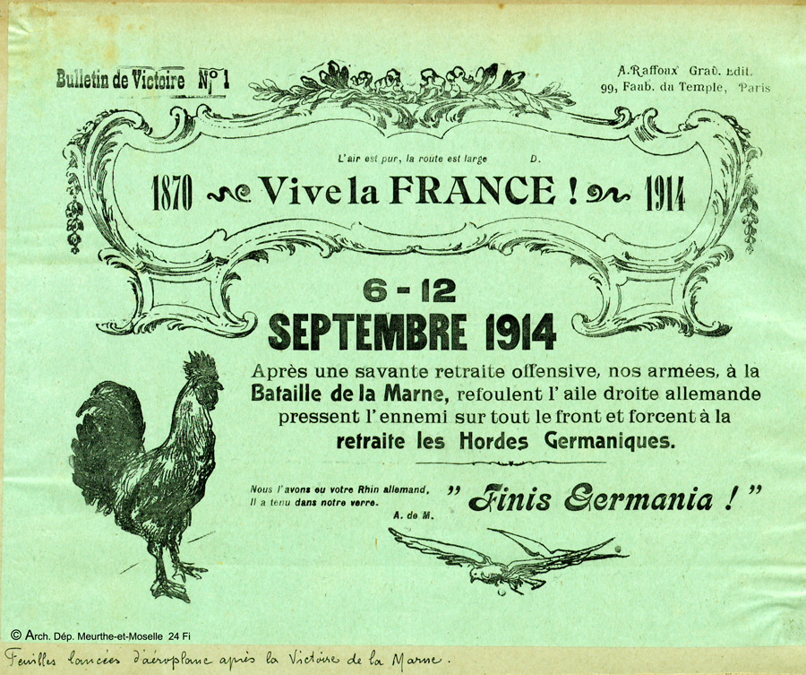 Bulletin de victoire n°1