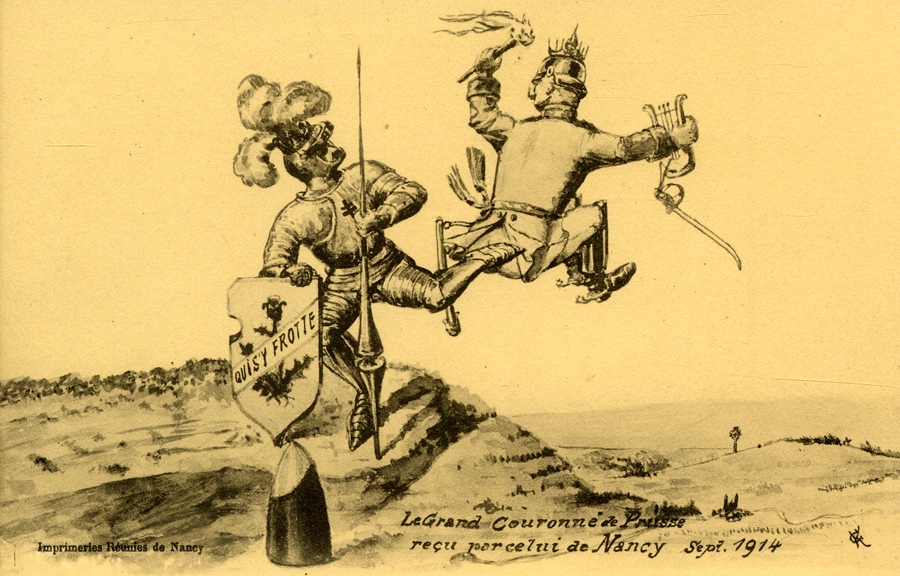 Le Grand Couronné de Prusse reçu par celui de Nancy - sept. 1914