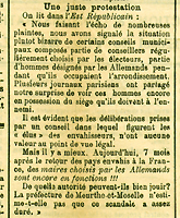 « Une juste protestation », Le Journal des sinistrés, 15 juin 1919