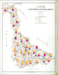 Répartition par canton des terres incultes en 1919 par rapport à 1913