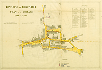 Émile André, Commune de Lironville : plan du village, état ancien, décembre 1919