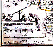 Le gouvernement général du Languedoc divisé en haut et bas Languedoc et Cévennes (détail), par N. de Fer. 1712.