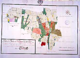 Plan du ban et village d'Avillers, 1748.