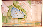 Carte des emplacements et dépendances de l'ancien château de Bainville-aux-Miroirs, 1770.