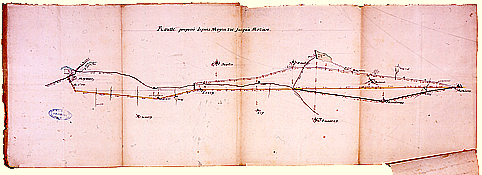 Projet de route entre Moyenvic et Maizières-les-Vic, 1730.