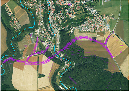 Projet du contournement routier de Briey, 2005.