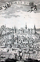 Bar-le-Duc dans Plans et profilz des principales villes du duché de Lorraine et Bar, XVIIe siècle (?)