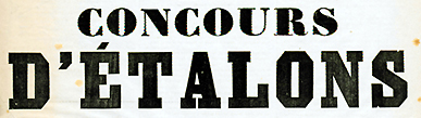 Arrêté relatif au concours d’étalons organisé dans le département de la Meurthe, 1859.