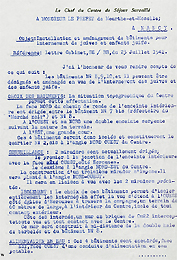 Lettre du chef du C.S.S. d'Écrouves au préfet concernant l'installation et l'aménagement de bâtiments pour l'internement de juives et enfants juifs