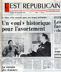 "Un ‘oui’ historique pour l’avortement", L’Est républicain, 30 novembre 1974.