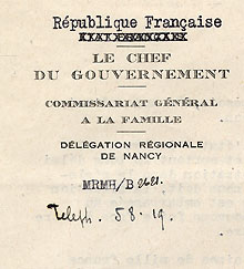 Lettre du président de l’association lorraine pour la Sauvegarde de l’enfance et de l’adolescence au commissaire de la République, 3 octobre 1944.