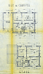 Plan d’un groupe de deux logements accompagnant un acte notarié de vente, 1955.