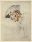 Un fondeur de haut-fourneau, pastel de Cherbeck, dans Aciéries de Longwy, 1880-1930, 1930.