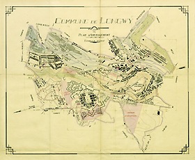Plan d'aménagement de la commune de Longwy, 1936.