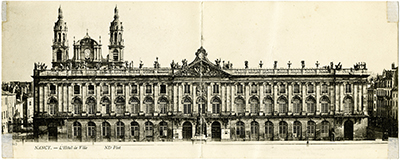 Nancy, place Stanislas, Hôtel de ville. Carte postale, 19e-20e