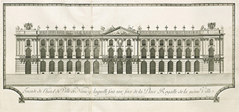 Profil de l’Hôtel de ville. Héré, François graveur, Paris, 1753.