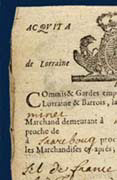 Laissez-passer en faveur d’Henri Minet, 24 décembre 1720.