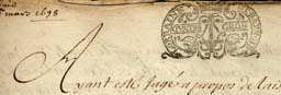 Bail d’affermage des domaines, gabelles et salines, 25 mars 1698, fol. 42
