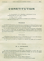 Constitution de 1958, article 2, Journal officiel de la République française, 5 octobre 1958.