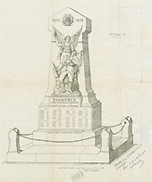 Projet de réalisation d'un monument aux morts dans la commune de Magnières, 8 octobre 1923.