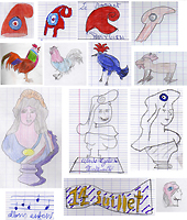 Montage à partir de dessins d'élèves de classe de 6e du collège Albert Camus de Jarville réalisés dans le cadre du cours d'éducation civique. 2e trimestre 2007-2008.